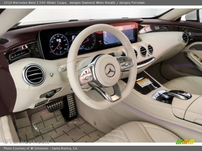 designo Diamond White Metallic / designo Porcelain 2019 Mercedes-Benz S 560 4Matic Coupe