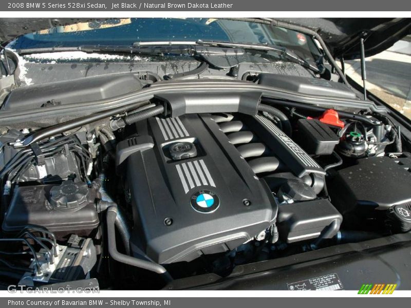 Jet Black / Natural Brown Dakota Leather 2008 BMW 5 Series 528xi Sedan