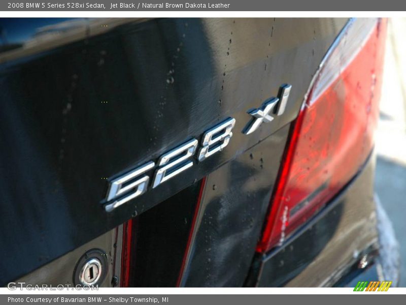 Jet Black / Natural Brown Dakota Leather 2008 BMW 5 Series 528xi Sedan