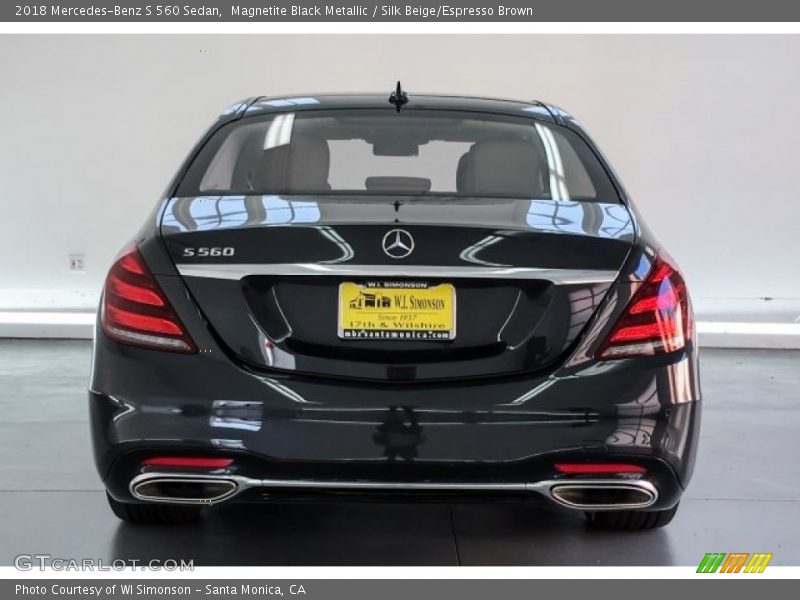 Magnetite Black Metallic / Silk Beige/Espresso Brown 2018 Mercedes-Benz S 560 Sedan