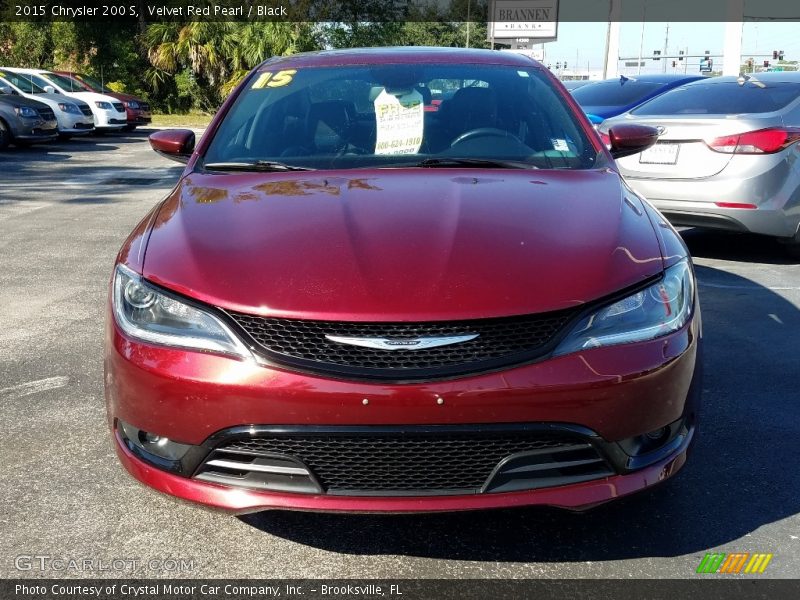 Velvet Red Pearl / Black 2015 Chrysler 200 S