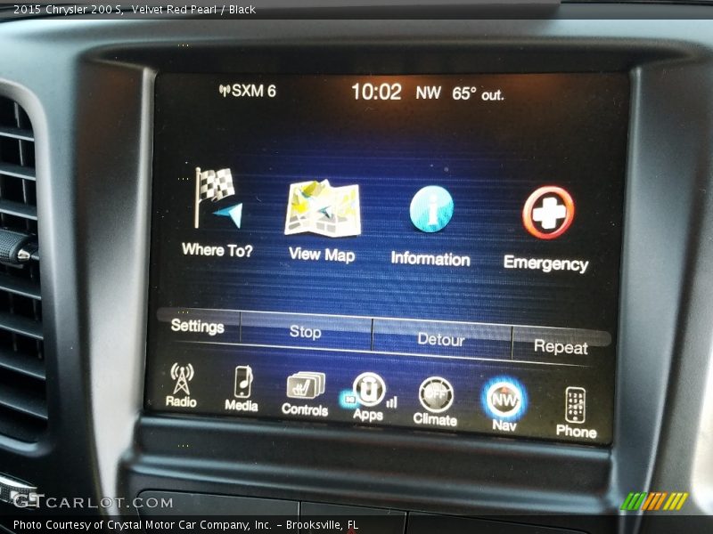 Velvet Red Pearl / Black 2015 Chrysler 200 S