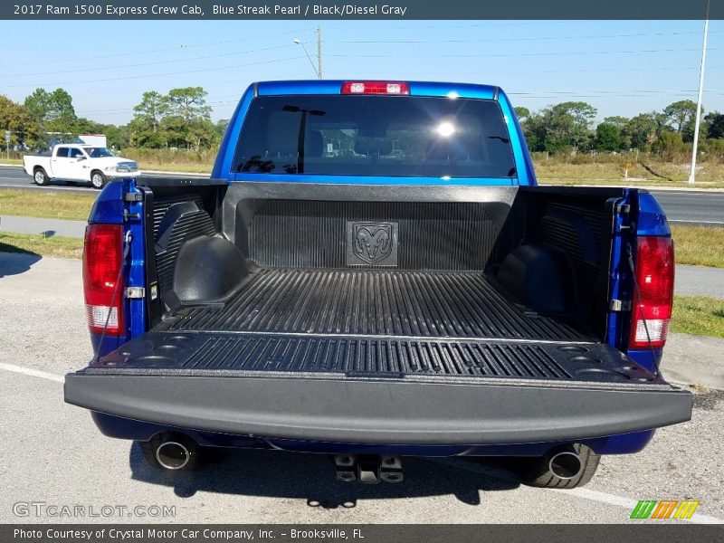 Blue Streak Pearl / Black/Diesel Gray 2017 Ram 1500 Express Crew Cab