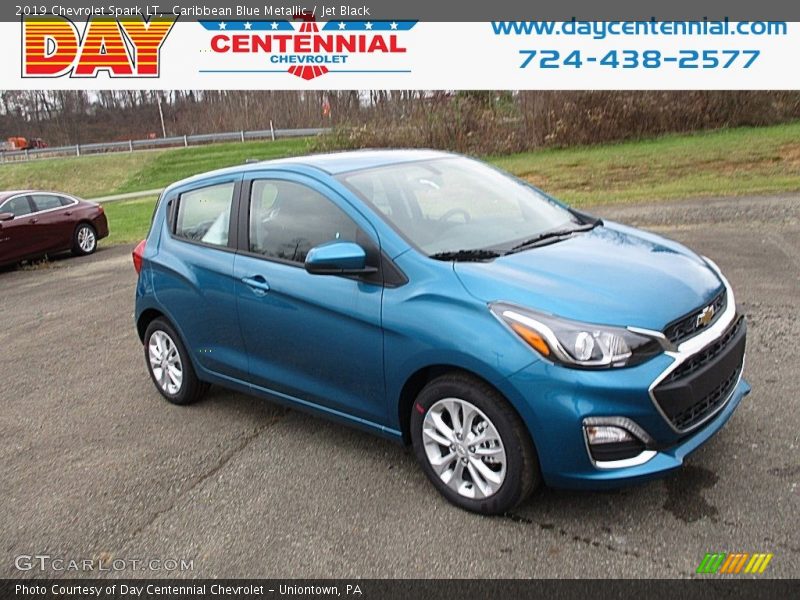 Caribbean Blue Metallic / Jet Black 2019 Chevrolet Spark LT