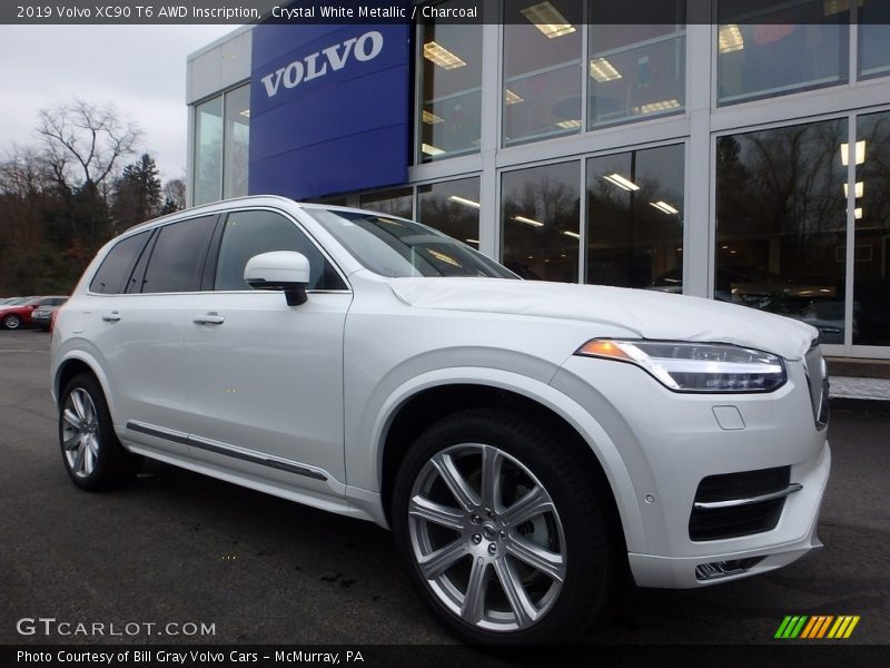 Crystal White Metallic / Charcoal 2019 Volvo XC90 T6 AWD Inscription