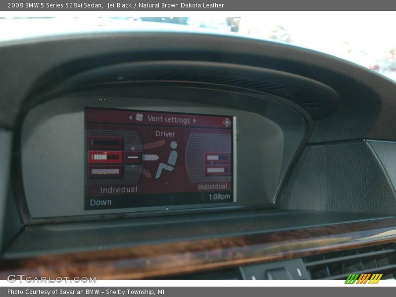 Jet Black / Natural Brown Dakota Leather 2008 BMW 5 Series 528xi Sedan