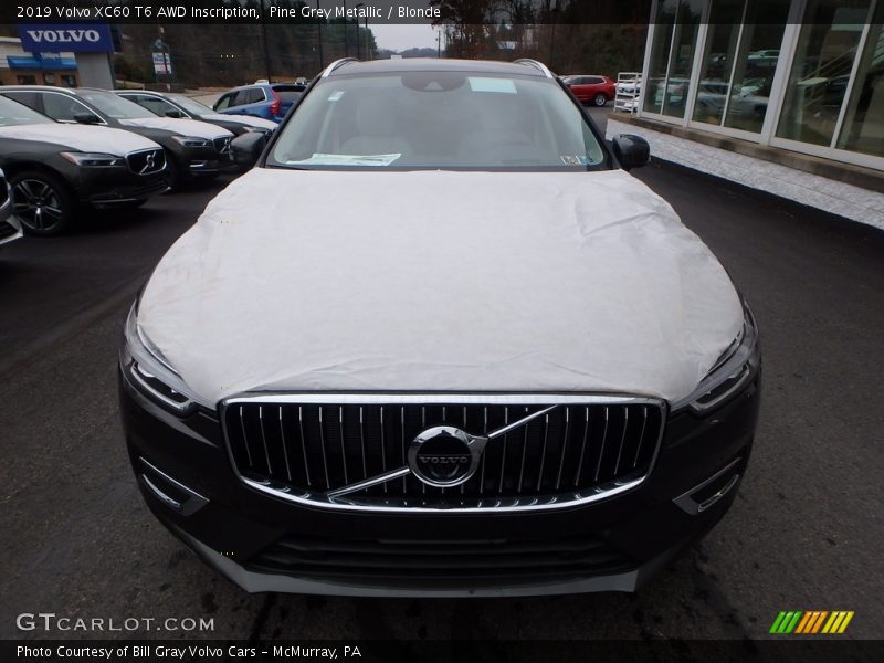 Pine Grey Metallic / Blonde 2019 Volvo XC60 T6 AWD Inscription