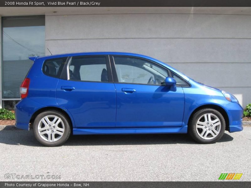 Vivid Blue Pearl / Black/Grey 2008 Honda Fit Sport