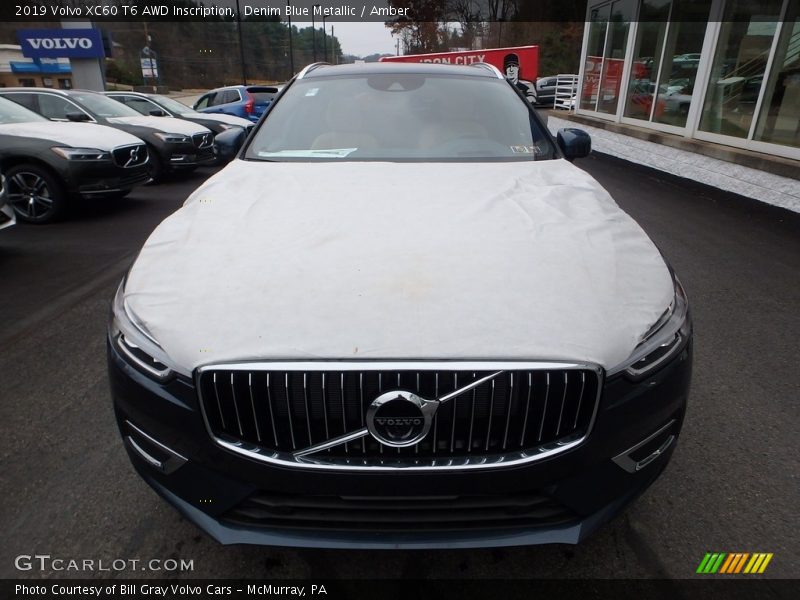 Denim Blue Metallic / Amber 2019 Volvo XC60 T6 AWD Inscription