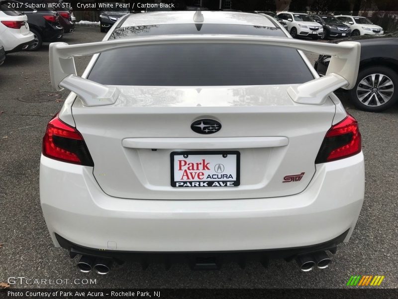 Crystal White Pearl / Carbon Black 2017 Subaru WRX STI