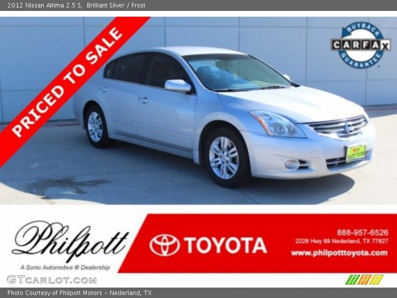 Brilliant Silver / Frost 2012 Nissan Altima 2.5 S