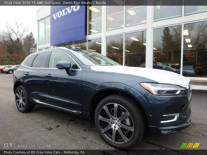 Denim Blue Metallic / Blonde 2019 Volvo XC60 T6 AWD Inscription