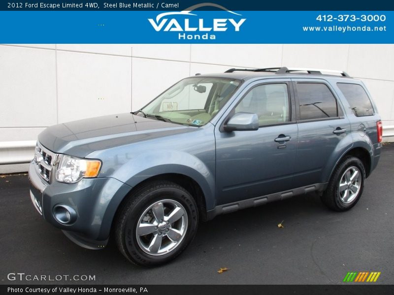 Steel Blue Metallic / Camel 2012 Ford Escape Limited 4WD