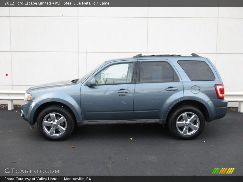 Steel Blue Metallic / Camel 2012 Ford Escape Limited 4WD
