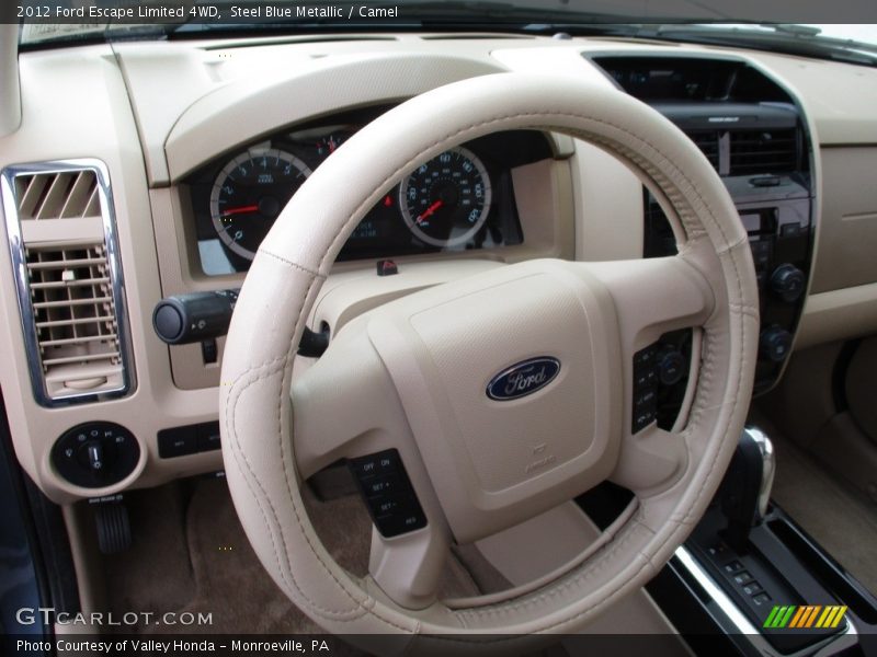 Steel Blue Metallic / Camel 2012 Ford Escape Limited 4WD