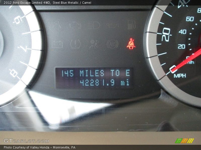 Steel Blue Metallic / Camel 2012 Ford Escape Limited 4WD