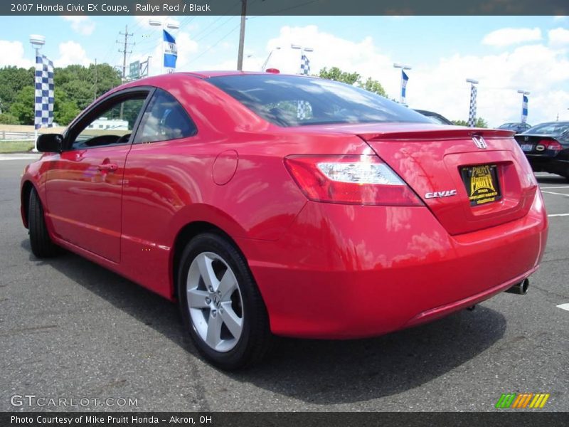 Rallye Red / Black 2007 Honda Civic EX Coupe