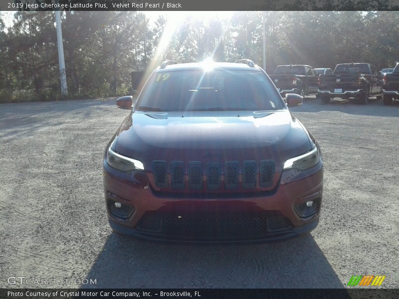 Velvet Red Pearl / Black 2019 Jeep Cherokee Latitude Plus