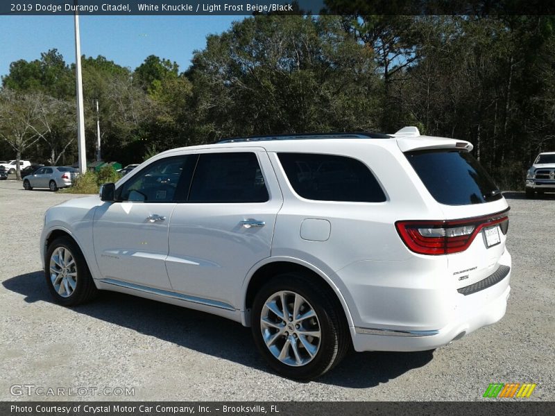 White Knuckle / Light Frost Beige/Black 2019 Dodge Durango Citadel