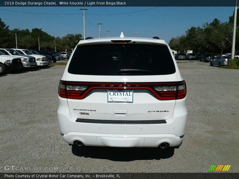 White Knuckle / Light Frost Beige/Black 2019 Dodge Durango Citadel