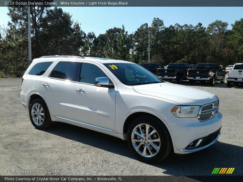White Knuckle / Light Frost Beige/Black 2019 Dodge Durango Citadel