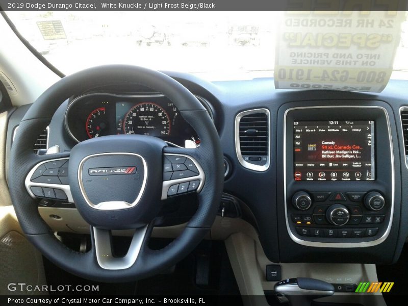 White Knuckle / Light Frost Beige/Black 2019 Dodge Durango Citadel