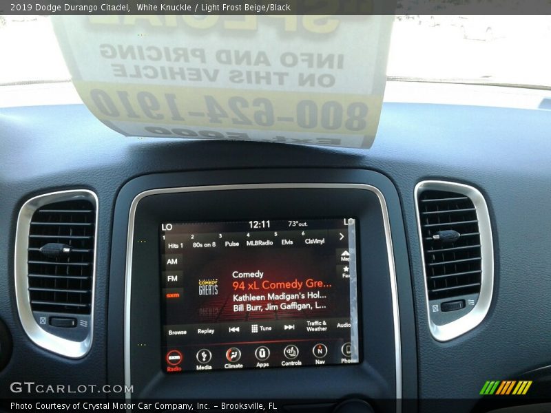 White Knuckle / Light Frost Beige/Black 2019 Dodge Durango Citadel