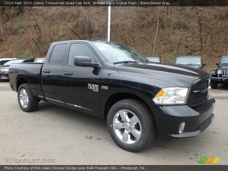 Brilliant Black Crystal Pearl / Black/Diesel Gray 2019 Ram 1500 Classic Tradesman Quad Cab 4x4