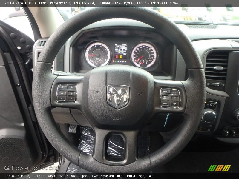 Brilliant Black Crystal Pearl / Black/Diesel Gray 2019 Ram 1500 Classic Tradesman Quad Cab 4x4