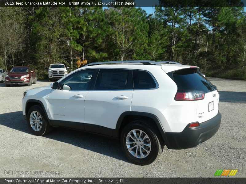 Bright White / Black/Light Frost Beige 2019 Jeep Cherokee Latitude 4x4