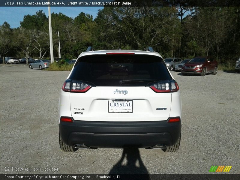 Bright White / Black/Light Frost Beige 2019 Jeep Cherokee Latitude 4x4