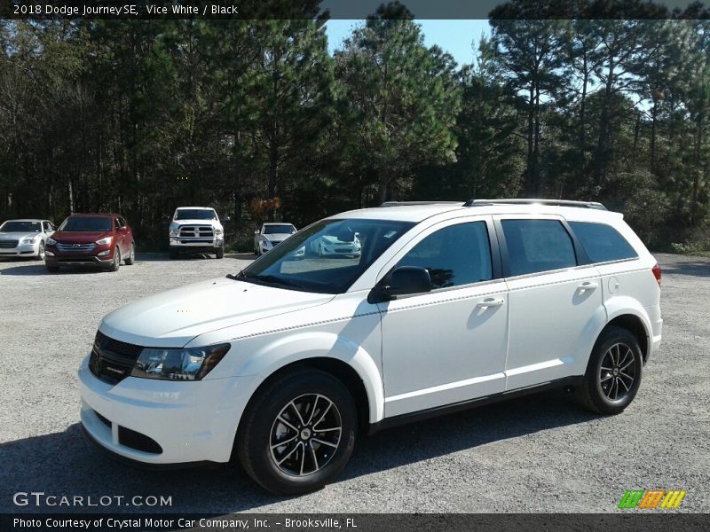 Vice White / Black 2018 Dodge Journey SE