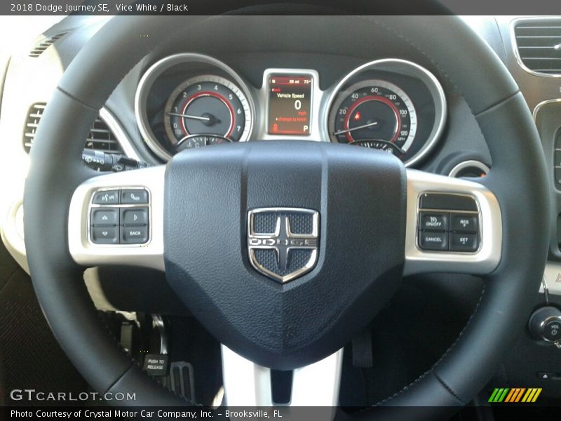 Vice White / Black 2018 Dodge Journey SE