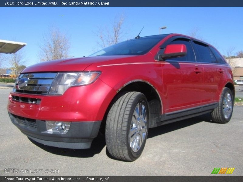 Red Candy Metallic / Camel 2010 Ford Edge Limited AWD