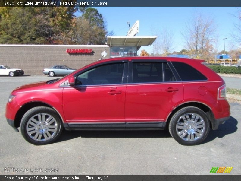 Red Candy Metallic / Camel 2010 Ford Edge Limited AWD