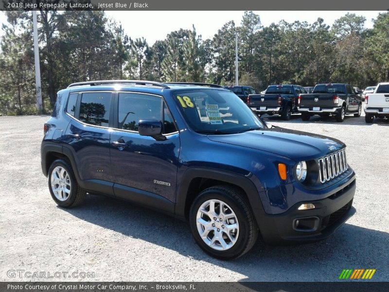 Jetset Blue / Black 2018 Jeep Renegade Latitude