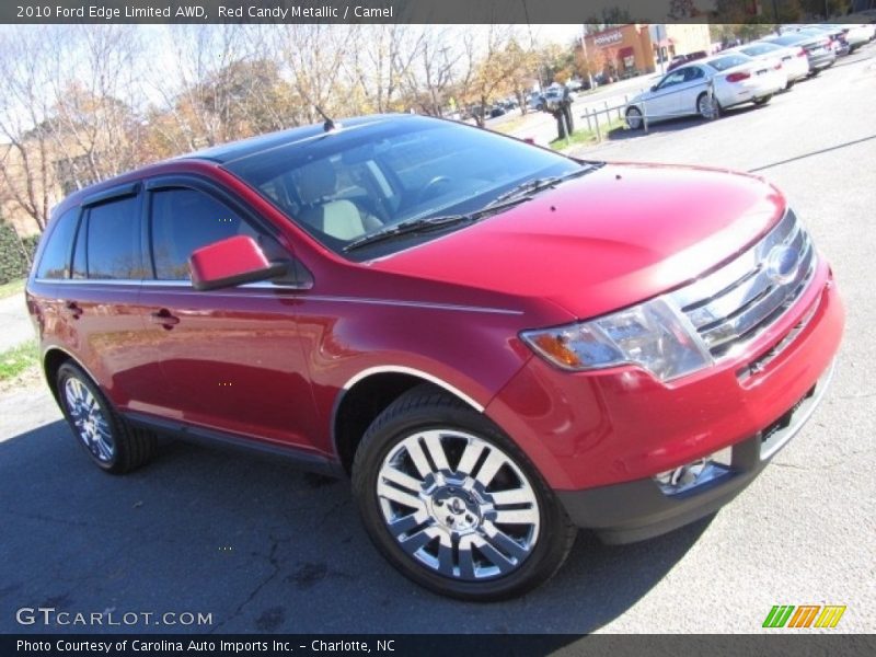 Red Candy Metallic / Camel 2010 Ford Edge Limited AWD