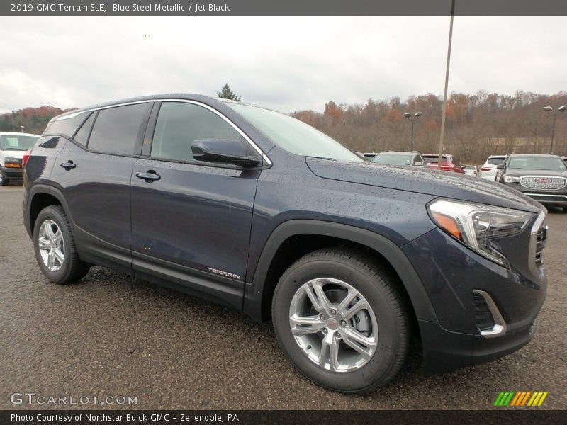 Blue Steel Metallic / Jet Black 2019 GMC Terrain SLE