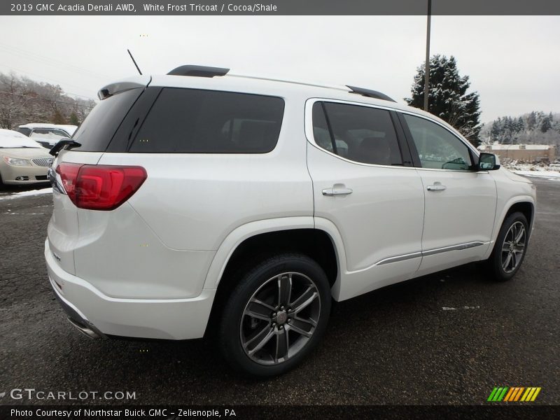 White Frost Tricoat / Cocoa/Shale 2019 GMC Acadia Denali AWD