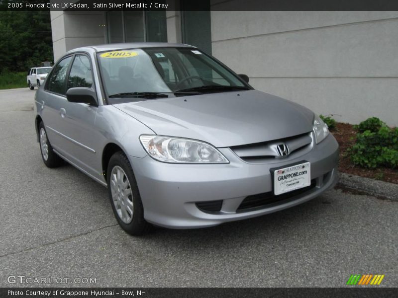 Satin Silver Metallic / Gray 2005 Honda Civic LX Sedan
