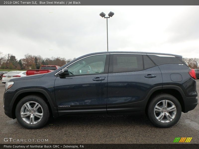 Blue Steel Metallic / Jet Black 2019 GMC Terrain SLE