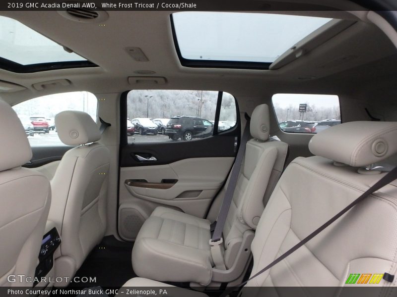 White Frost Tricoat / Cocoa/Shale 2019 GMC Acadia Denali AWD