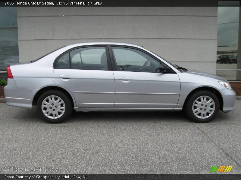 Satin Silver Metallic / Gray 2005 Honda Civic LX Sedan
