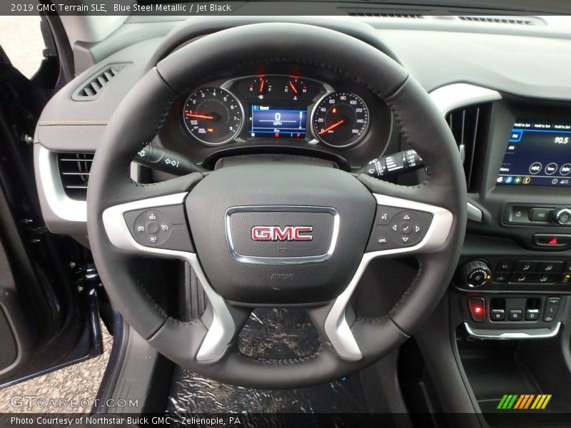Blue Steel Metallic / Jet Black 2019 GMC Terrain SLE