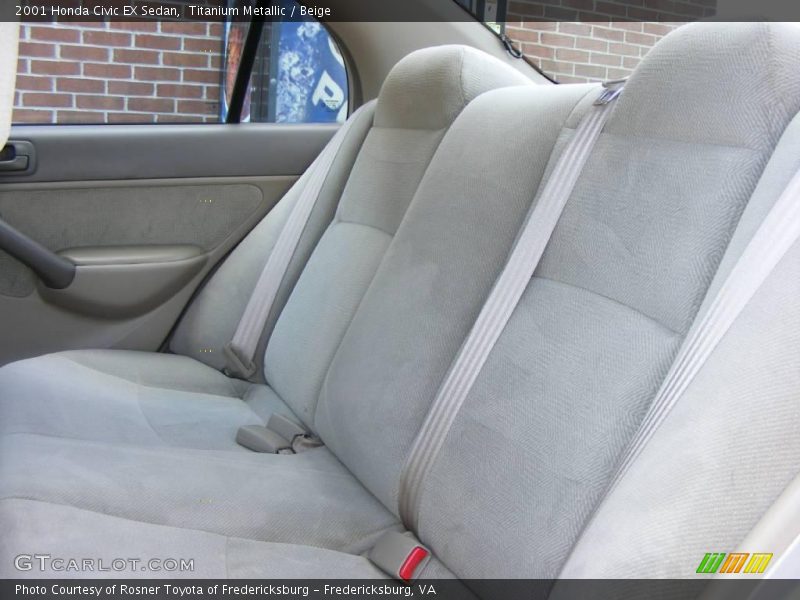 Titanium Metallic / Beige 2001 Honda Civic EX Sedan
