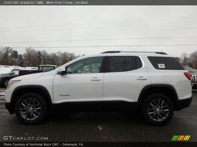 White Frost Tricoat / Jet Black 2019 GMC Acadia SLT AWD