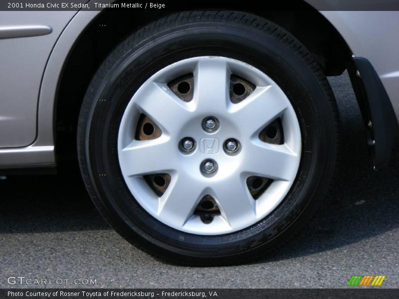 Titanium Metallic / Beige 2001 Honda Civic EX Sedan