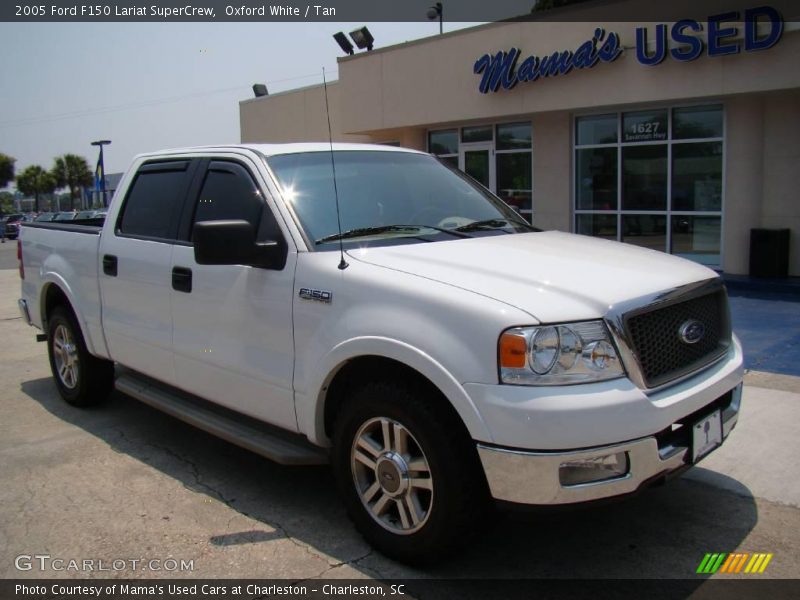 Oxford White / Tan 2005 Ford F150 Lariat SuperCrew