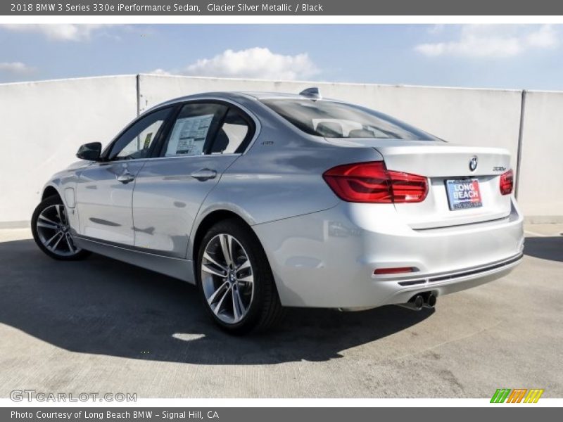 Glacier Silver Metallic / Black 2018 BMW 3 Series 330e iPerformance Sedan