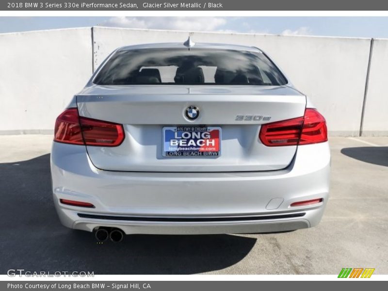 Glacier Silver Metallic / Black 2018 BMW 3 Series 330e iPerformance Sedan